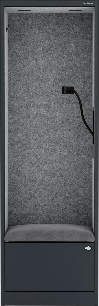 Sally 600mm korpus Antracytowy - siedzisko Szary