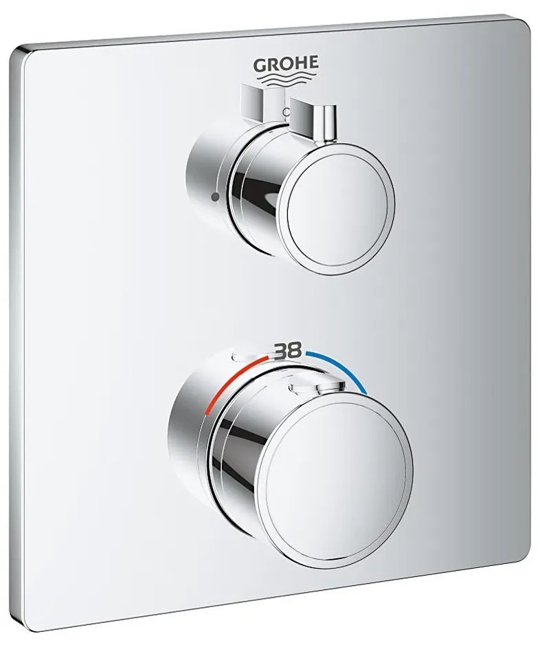 GROHE 24078000 - Termosztátos zuhanycsaptelep GROHTHERM fényes króm