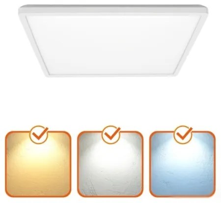 NIVERA LED 12W 230V IP54 fürdőszobai mennyezeti lámpa 22,5x22,5 cm fehér