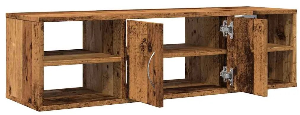 antik fa színű szerelt fa faliszekrény 101x30x29 cm