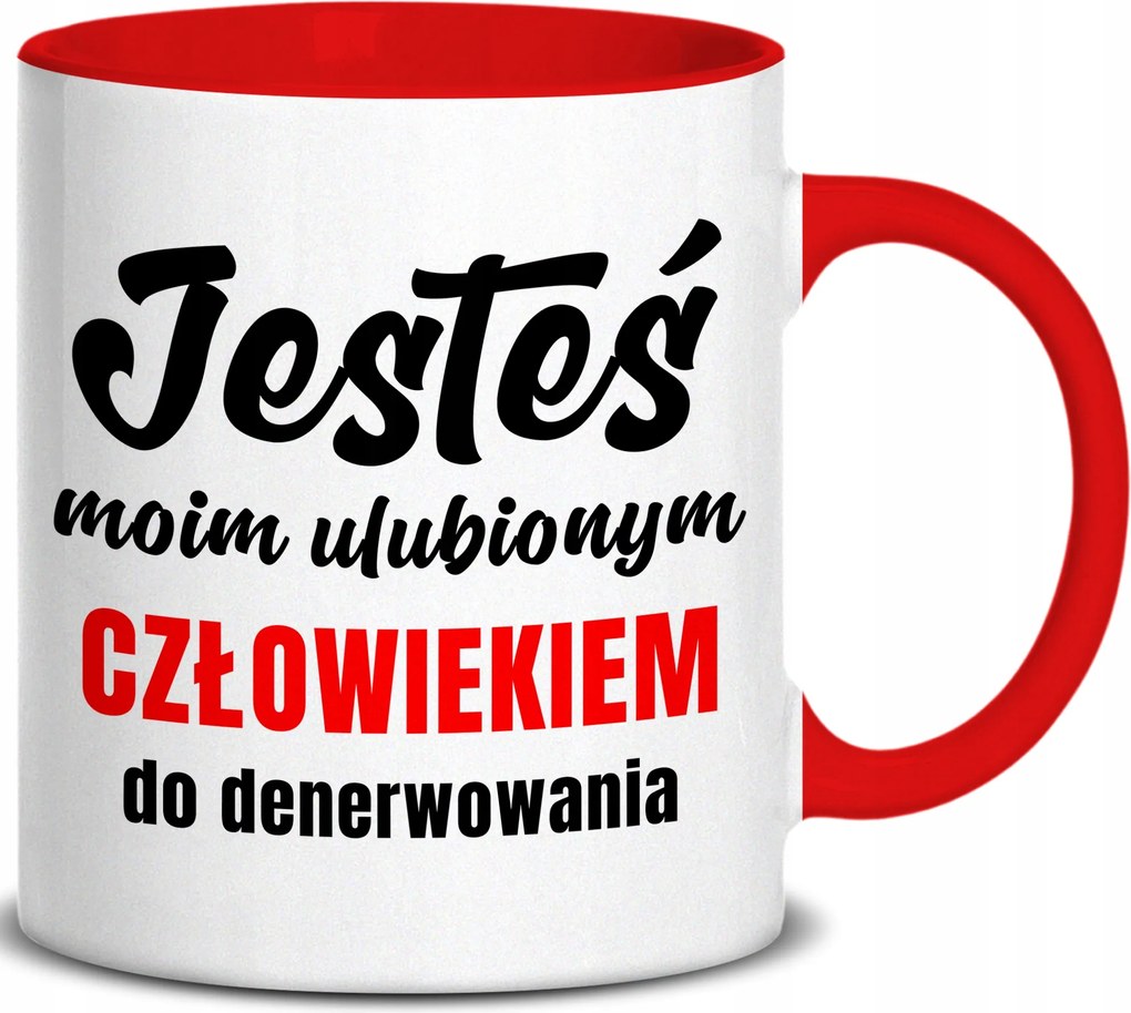 Bögre Piros Fül Beltéri 300ML Kedvenc Emberem Ajándék