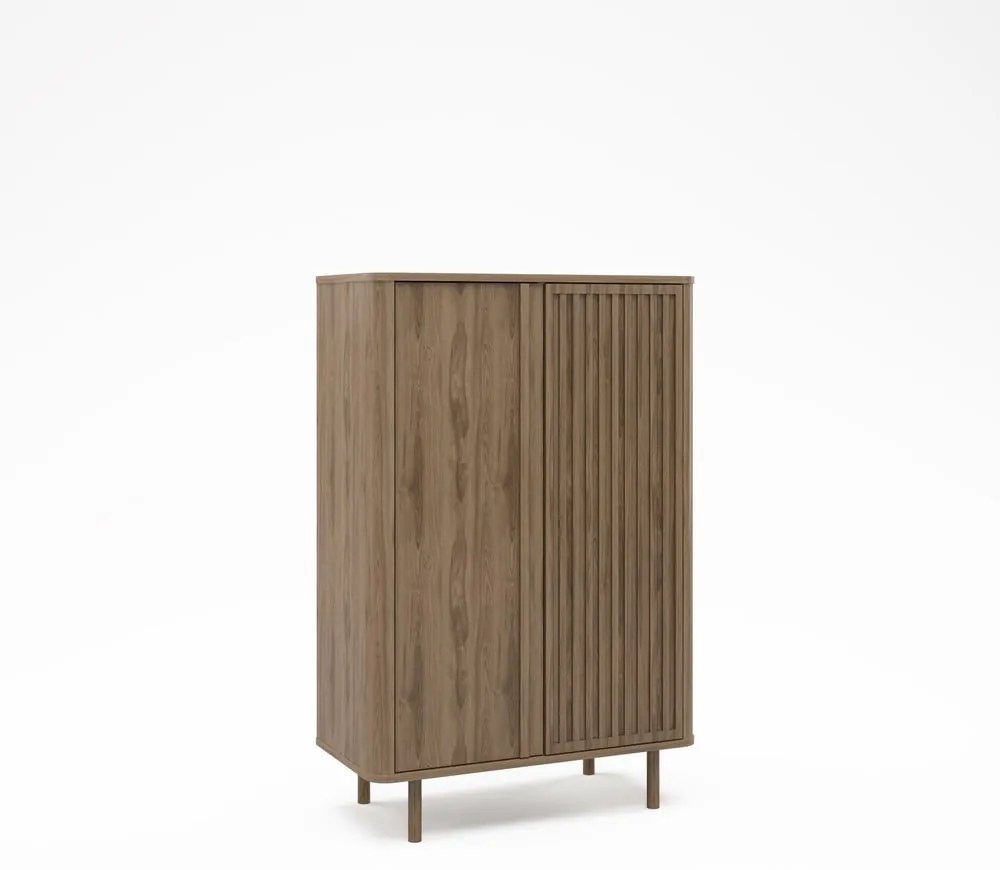 Natúr színű szekrény tölgyfa dekorral 86x130x40 cm Salma – Marckeric