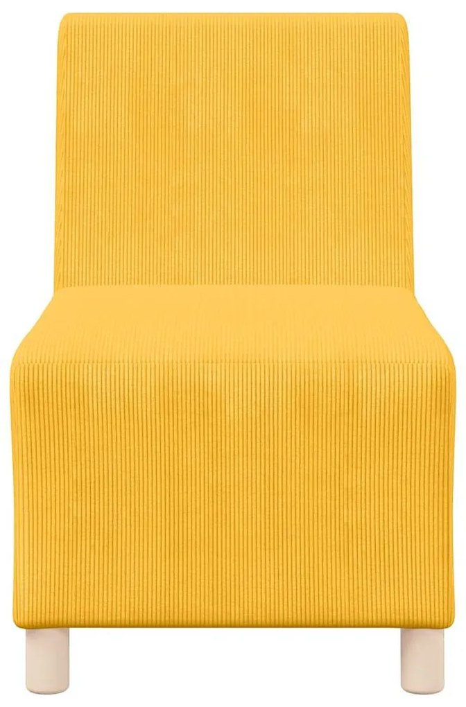 világossárga kordbársony szövet kanapéfotel 60 cm