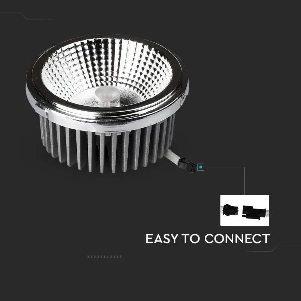 LED Beépíthető spotlámpa LED/20W/230V 6400K átm. 11 cm fényezett króm