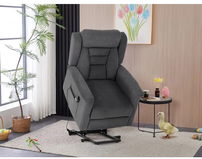 Relax fotel elektromos kábelvezérléssel, szürke szövetkárpittal. TV-7072 GREY2