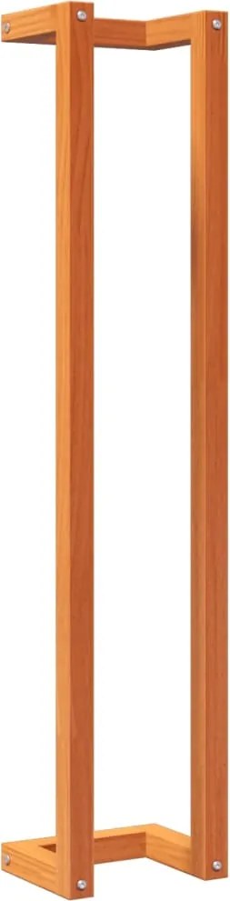 vidaXL viaszbarna tömör fenyőfa törülközőtartó 23 x 18 x 110 cm