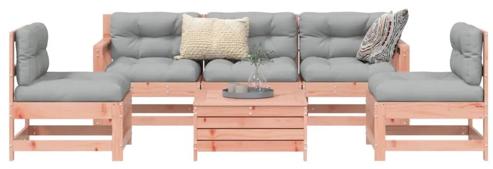 vidaXL 6 részes tömör duglászfenyő kerti kanapészett