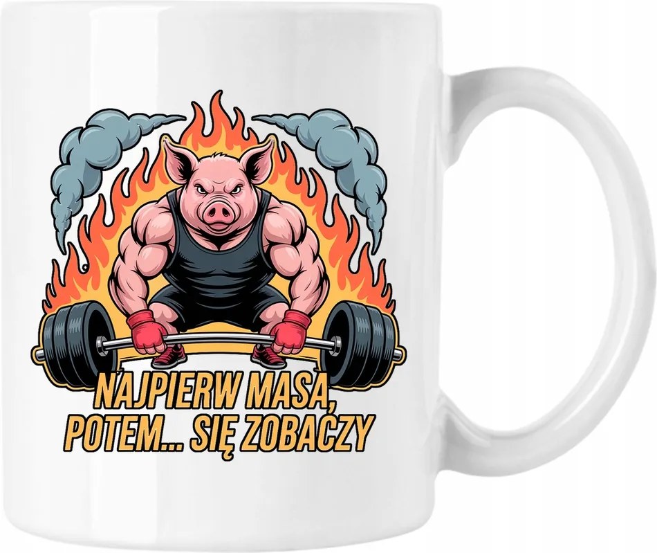 Bögre edzőterem erőnlét gym sport tömeg 2 Fehér 330ml