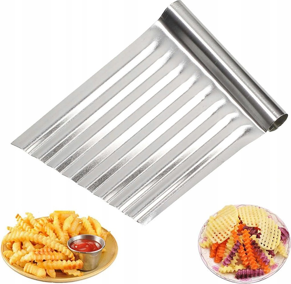 Szeletelő Kés Bordázott Hegyes Zöldség Hasábburgonya Carving Gadget #123