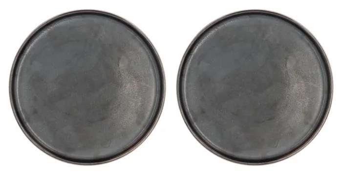 Fekete desszertes tányér szett 2 db-os ø 20,8 cm Fjord - Villa Collection