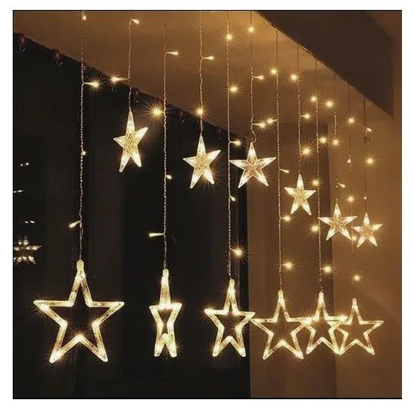 Solight 1V227 - LED Karácsonyi lánc csillagok 3,3 m 77xLED/3xAA