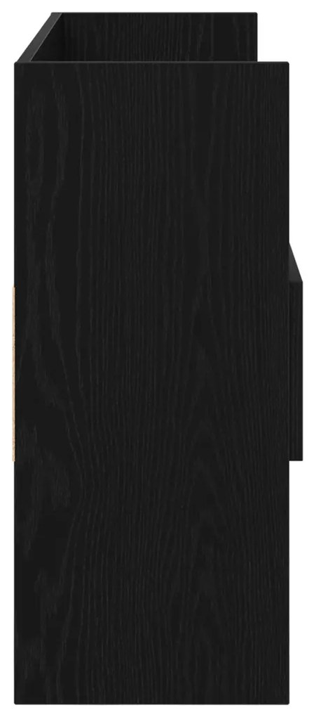 Oldalszekrény Fekete Tölgy 105x30x70 cm Műanyag Fa