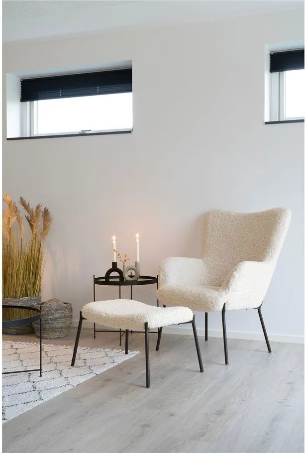 Krémszínű műszőrme fotel Glasgow – Bonami Essentials