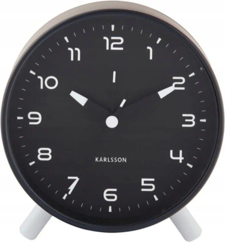 Ébresztőóra, elemes asztali óra fekete hálószobába, íróasztalra Orgullo