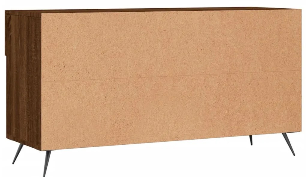 barna tölgy színű szerelt fa cipőpolc 102x35x55 cm