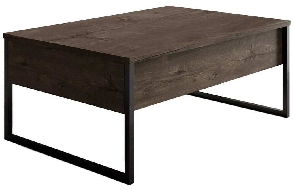 Dohányzóasztal Luxe - Walnut, Black