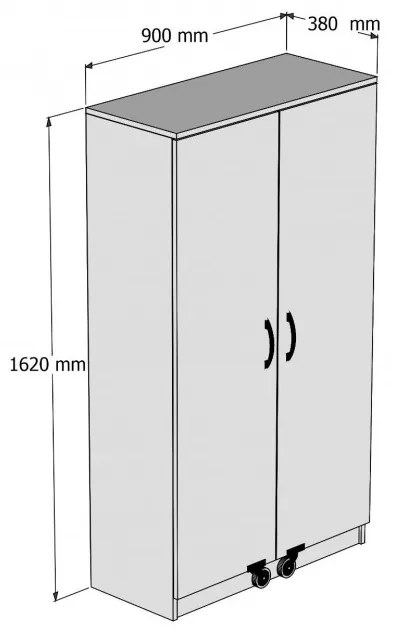 ERC0102 Magas konyhaszekrény Atlanti fenyő