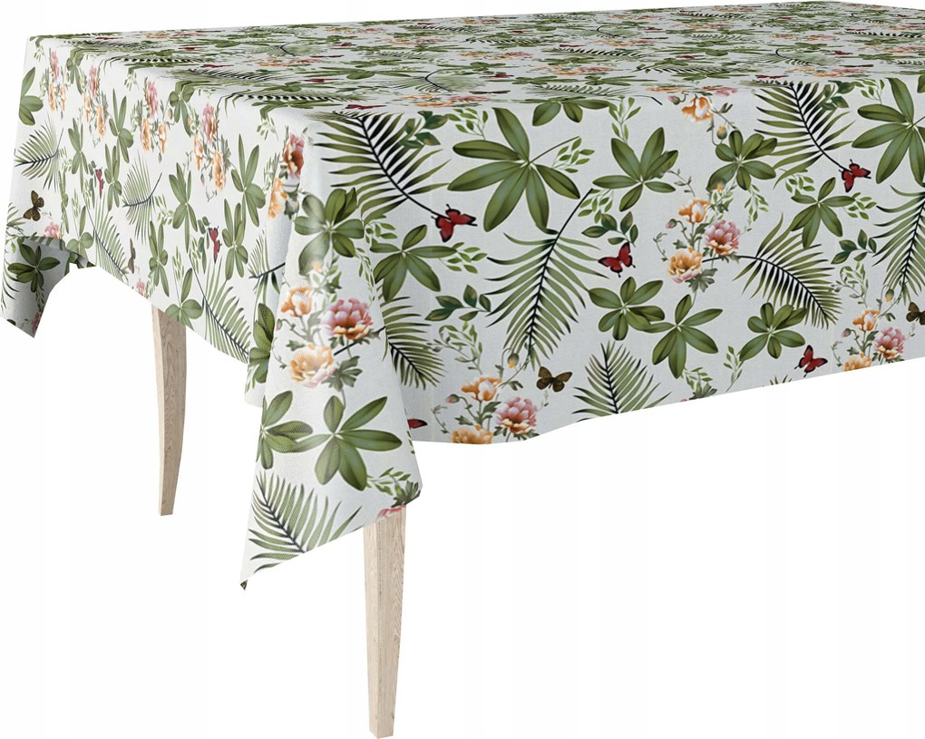 Cerata Vastag Abrosz Szürke Cerata Virágok Levelek Pillangók 90x140