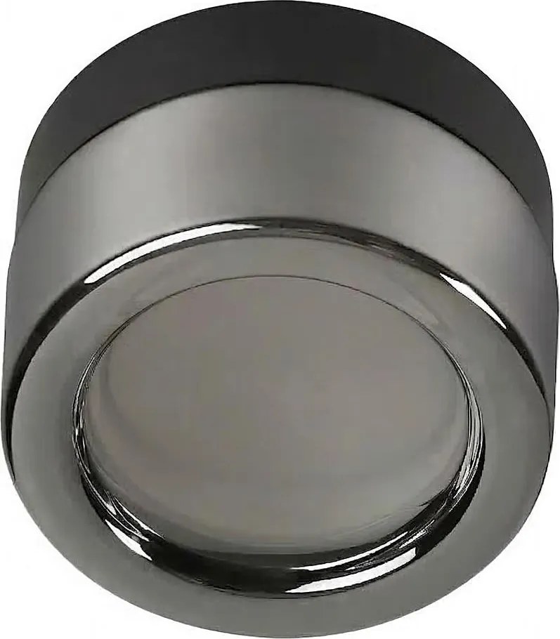 Ideal Lux - LED fürdőszobai mennyezeti lámpa LOLLY 1xGX53/9W/230V átm.10,5 cm fekete/füstszínű