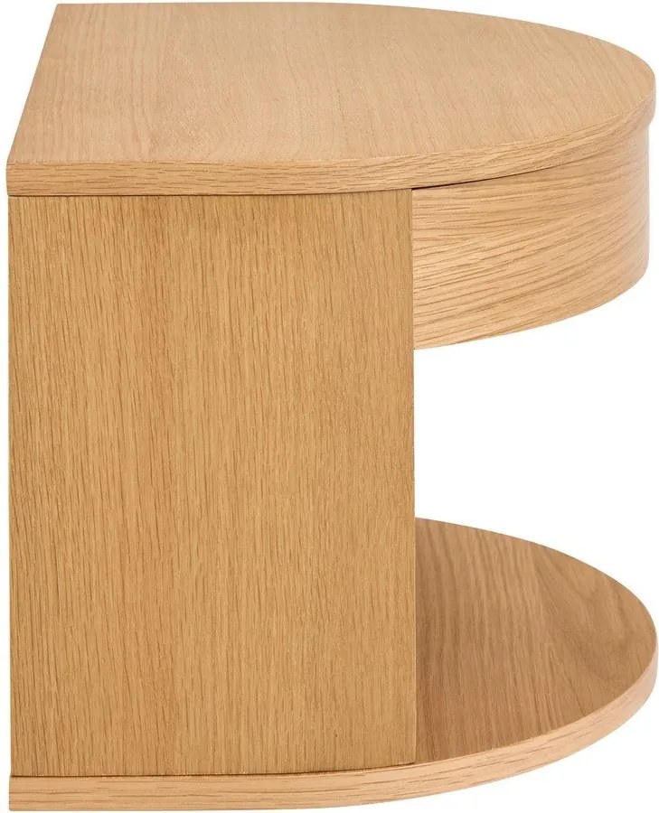 Világos natúr színű éjjeliszekrény tölgyfa dekorral Paron – Actona