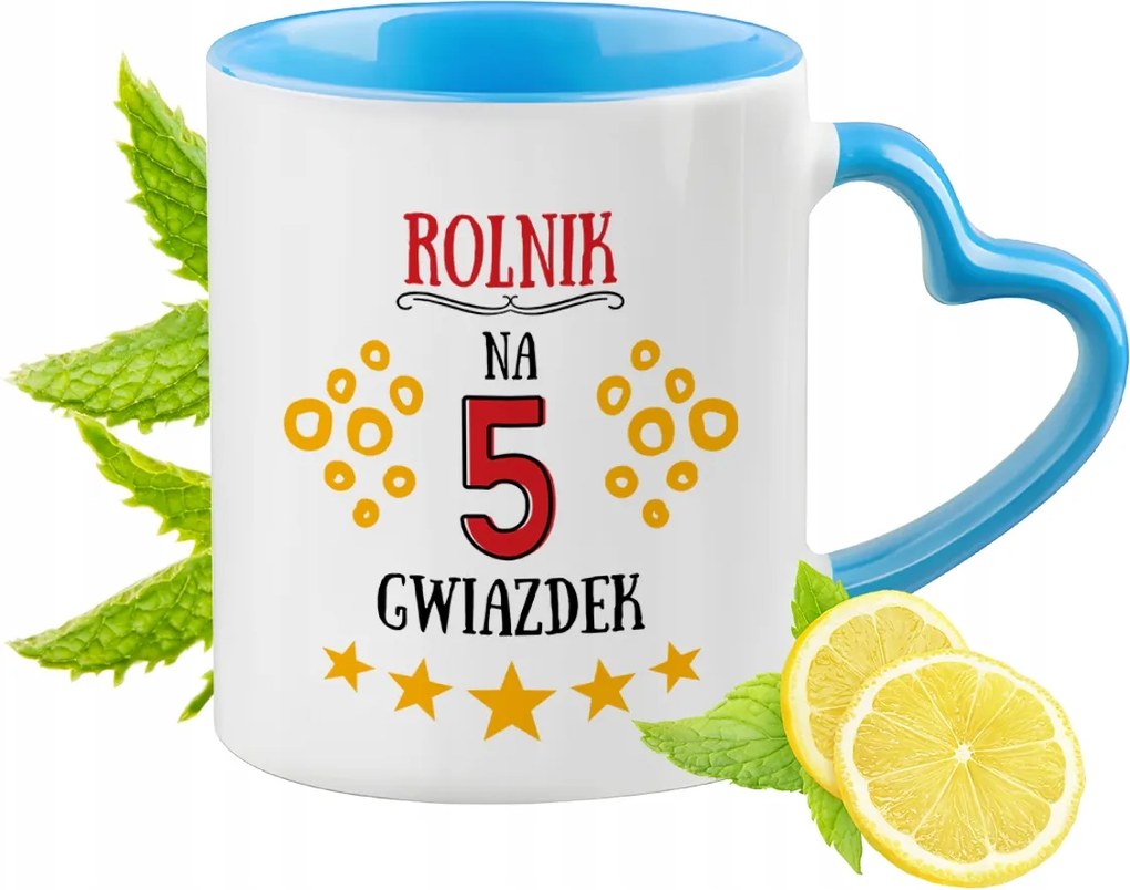 Gazdálkodónak Kék Bögre Szív Alakú Füllel Ajándék