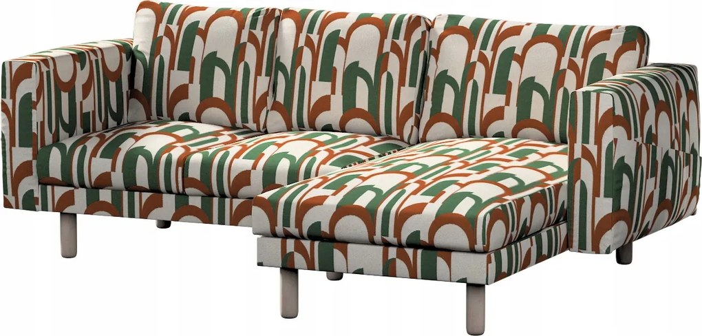 Norsborg 3 személyes kanapé huzat Ikea székkel, zöld