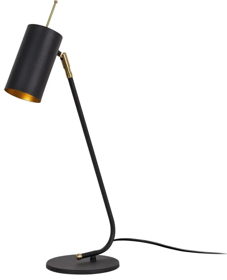 Fekete-aranyszínű asztali lámpa fém búrával (magasság 55 cm) Sivani – Opviq lights