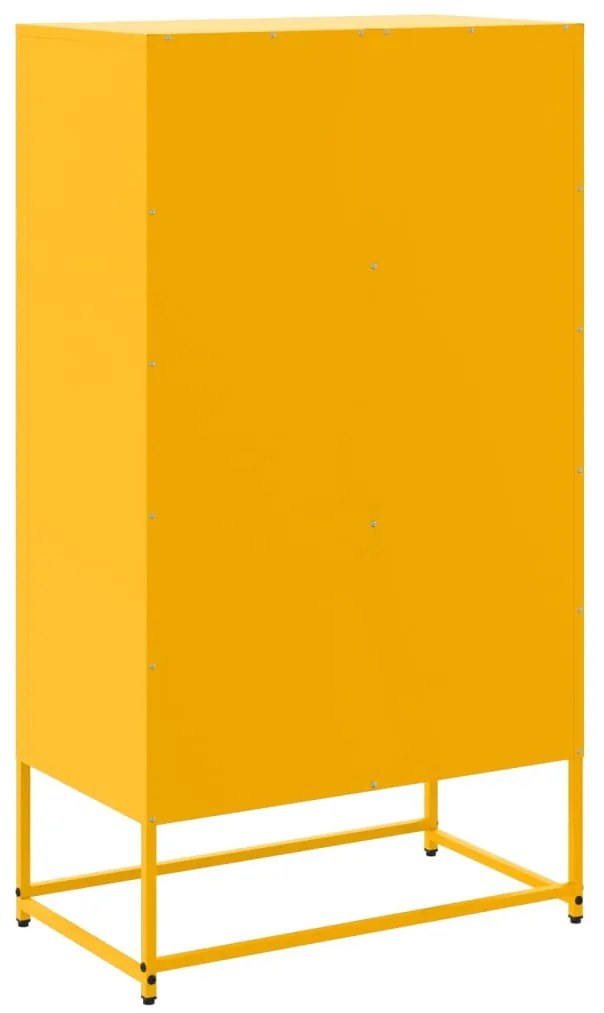 mustársárga acél magasszekrény 68,5 x 38,5 x 123,5 cm