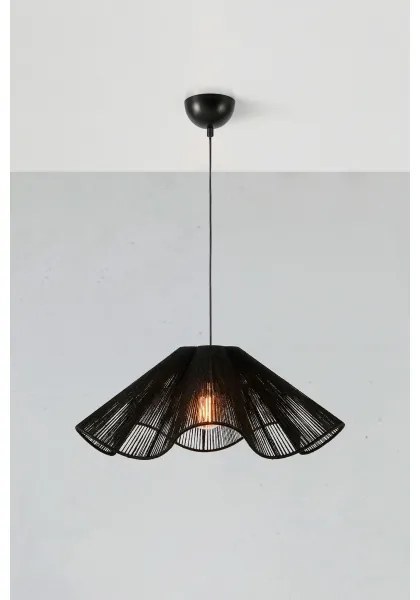 Markslöjd 108682 - Csillár zsinóron NAMI 1xE27/40W/230V fekete