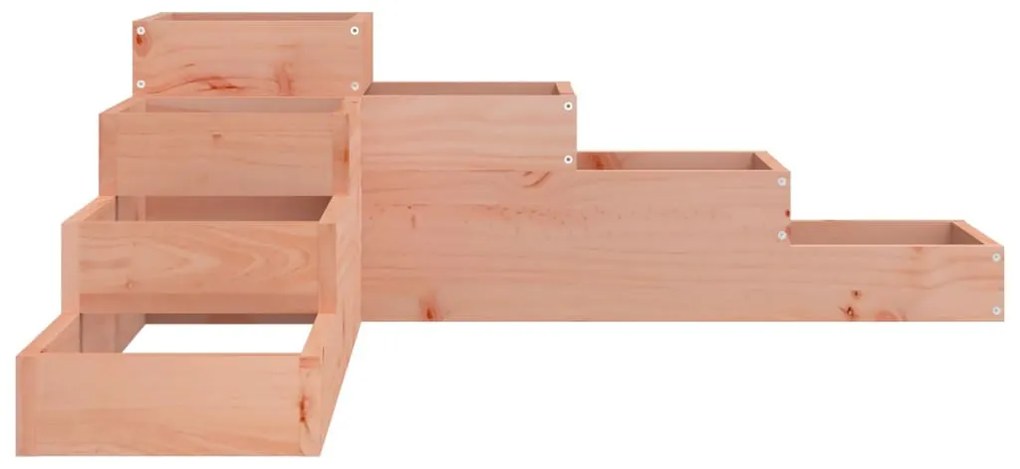 4-szintes kerti virágláda tömör Douglas fából, 106 x 104,5 x 36 cm