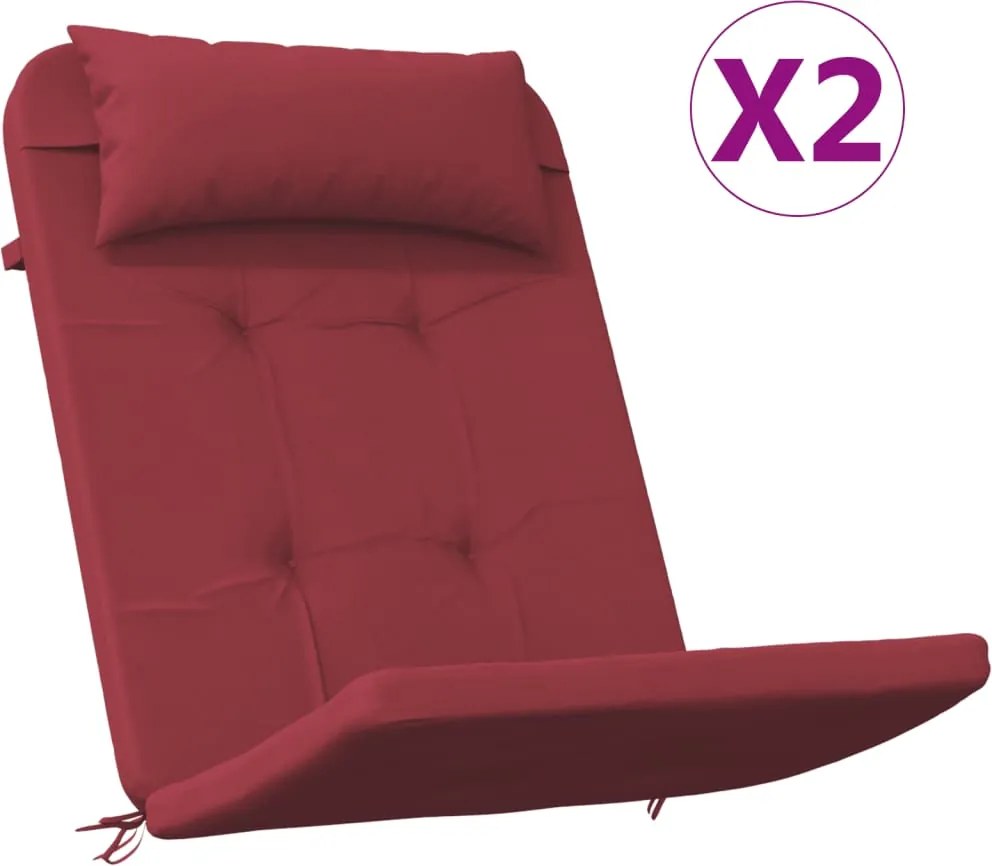 vidaXL 2 db bordó oxford-szövet Adirondack-székpárna