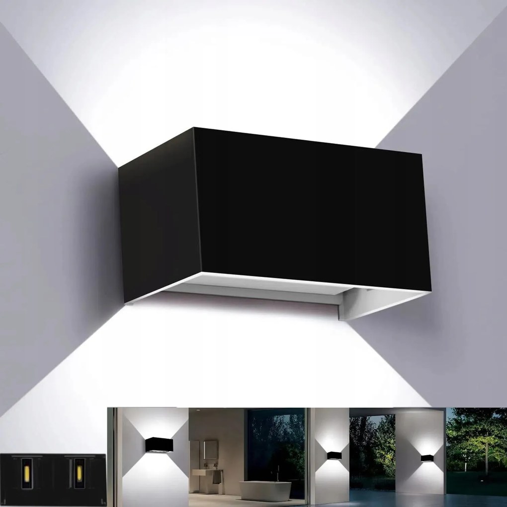 Kerti Fali Lámpa Led Homlokzati Fali lámpa Kültéri Felső Alsó 8W