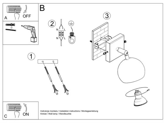 Sollux SL.0443 - Fali spotlámpa OCULARE 1xGU10/10W/230V