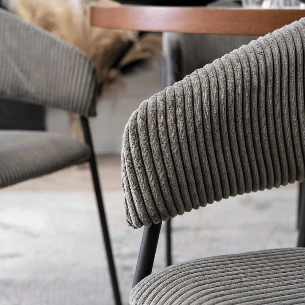 Szürke Kordbársony Étkezőszék TINKA