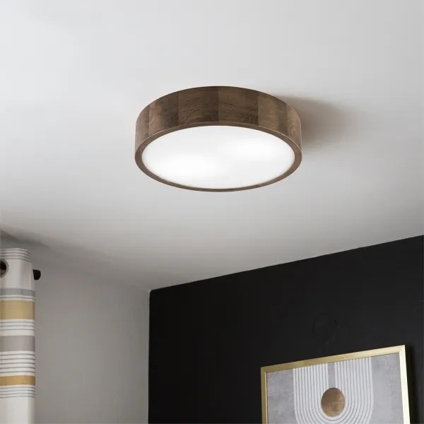 Brilagi - LED mennyezeti lámpa CARVALHO 2xE27/15W/230V tölgy, dió, átm. 37 cm