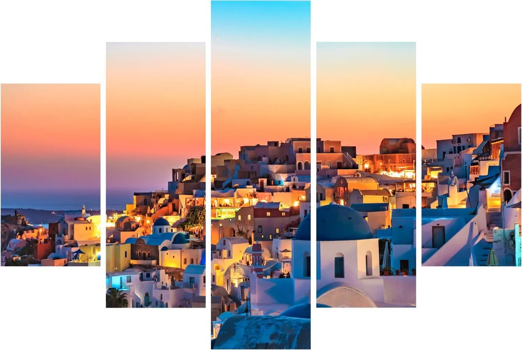 Kép - Santorini alkonyatkor (150x105 cm)