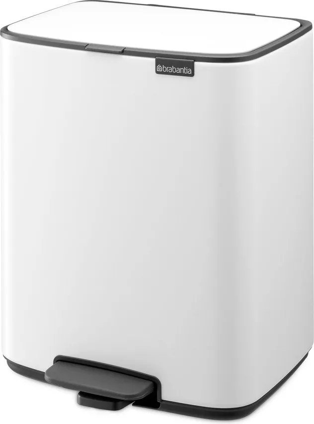 Fehér acél pedálos szemetes 12 l Bo – Brabantia