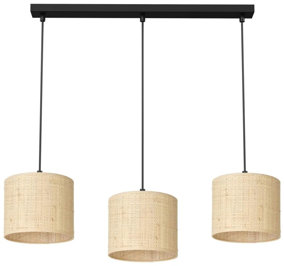 Luminex Csillár zsinóron RATTAN 3xE27/60W/230V rattan LU5281