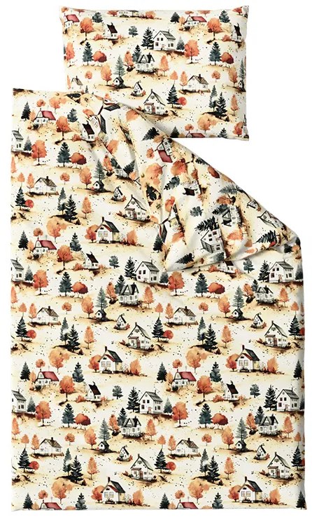 Pamut ágyneműhuzat AUTUMN VILLAGE színes Ágyneműhuzat mérete: 70 x 90 cm | 140 x 200 cm