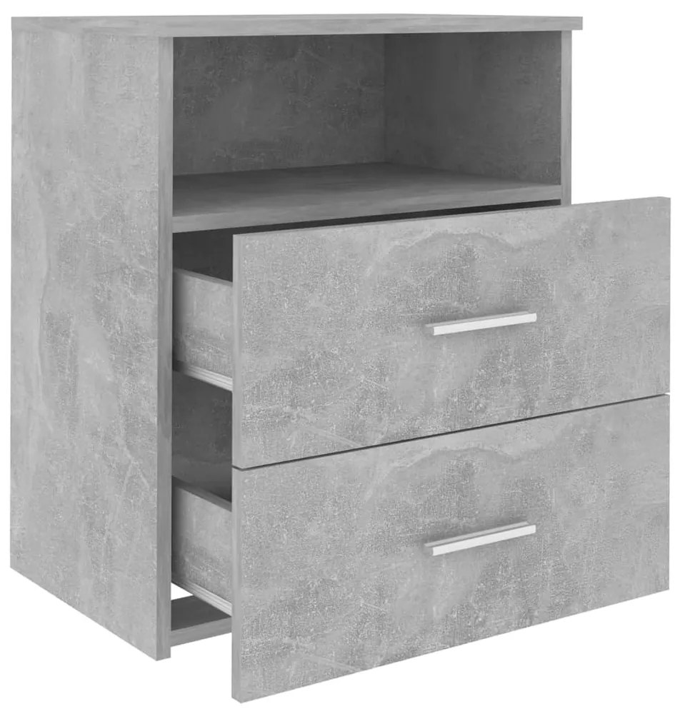 Betonszürke éjjeliszekrény 50 x 32 x 60 cm