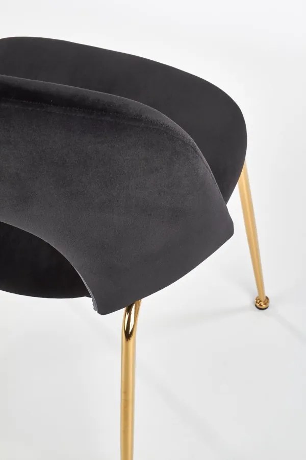 K-385 étkezőszék Fekete bársony szövet
