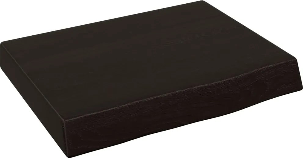 vidaXL sötétbarna kezelt tömör tölgyfa fali polc 40x30x(2-6) cm