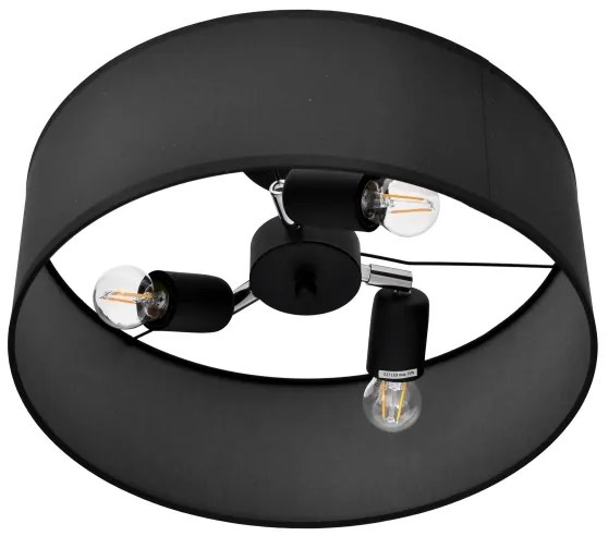 Csillár rúdon ALBA 3xE27/15W/230V fekete