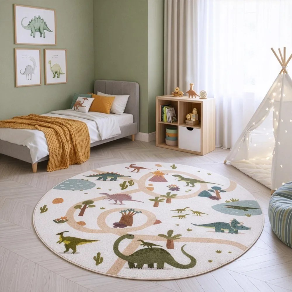 Mosható gyerek szőnyeg ø120 cm Coco 1131 – Ayyildiz Carpets