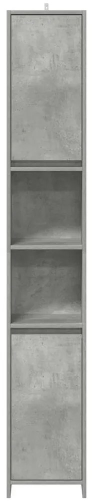 Betonszürke forgácslap fürdőszobaszekrény 30 x 30 x 183,5 cm