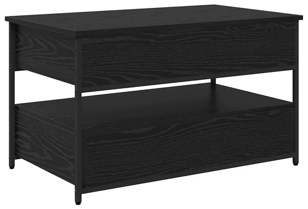 vidaXL Dohányzóasztal fiókkal Fekete tölgy 85 x 50 x 50 cm Faanyag