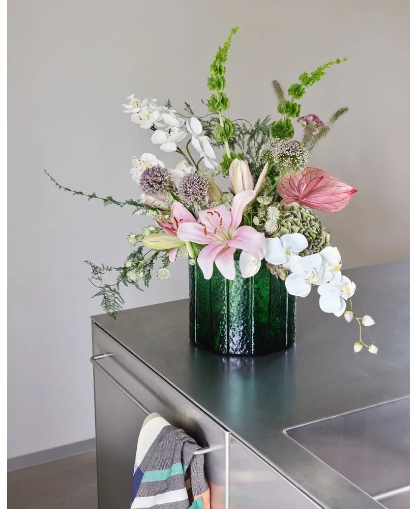 Kézzel készített üveg váza Emerald – Hübsch