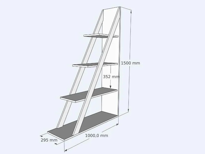 Regál Simima 1 (antracit) . 1092863