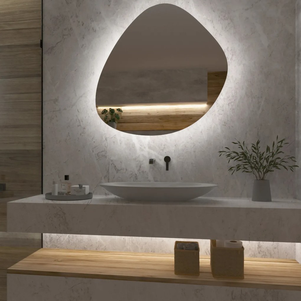 Atipikus tükör LED világítással G6