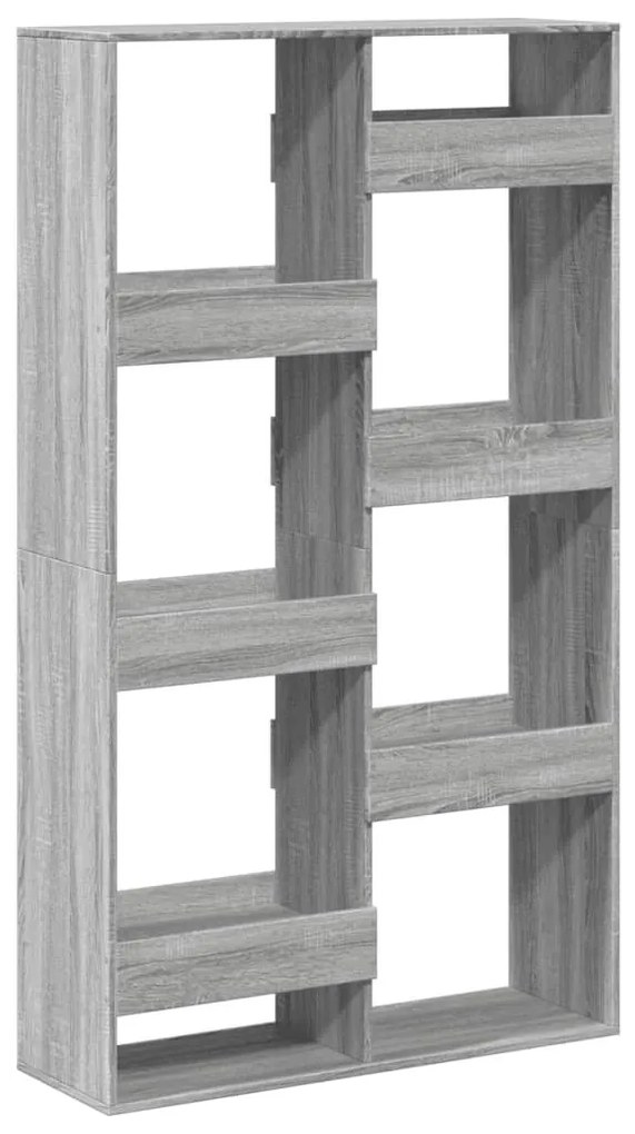 szürke sonoma színű szerelt fa könyvespolc 100 x 33 x 175 cm